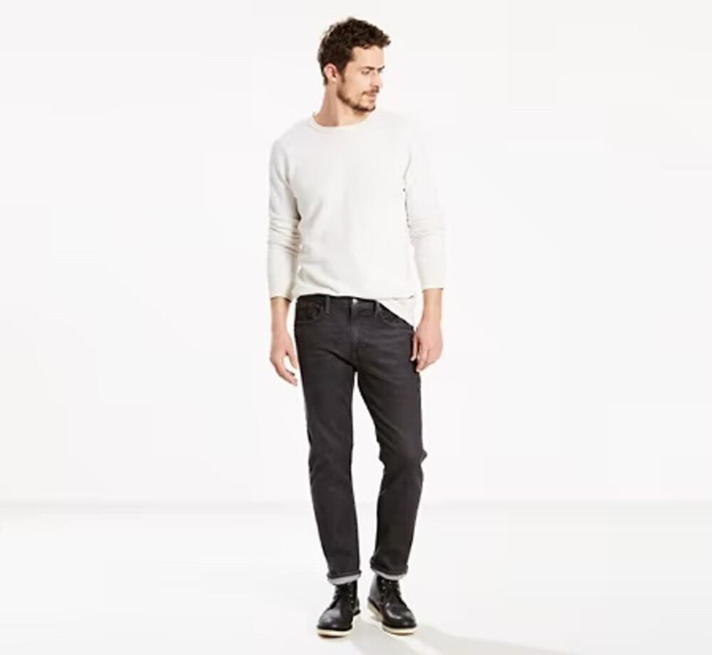 LEVI’S® Men’s 502™ REGULAR TAPER FIT STRETCH JEANS BLACK 36 x 30